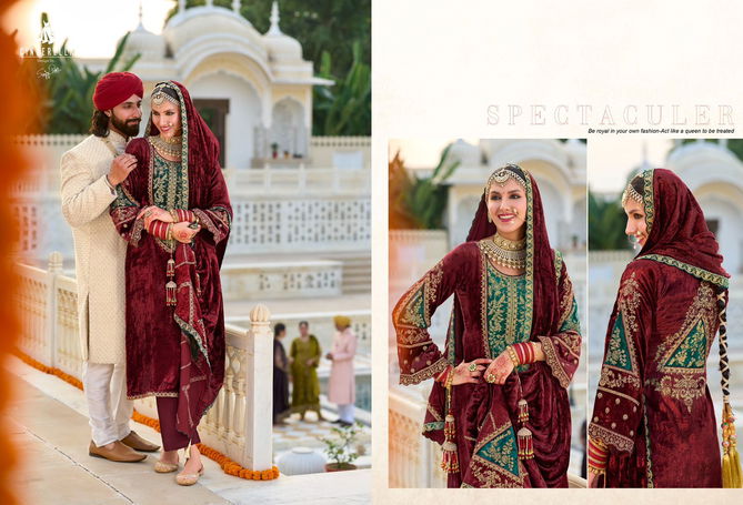 Noor E Shama By Cindrella Winter Wear Viscose Velvet Salwar Suits Wholesale Online